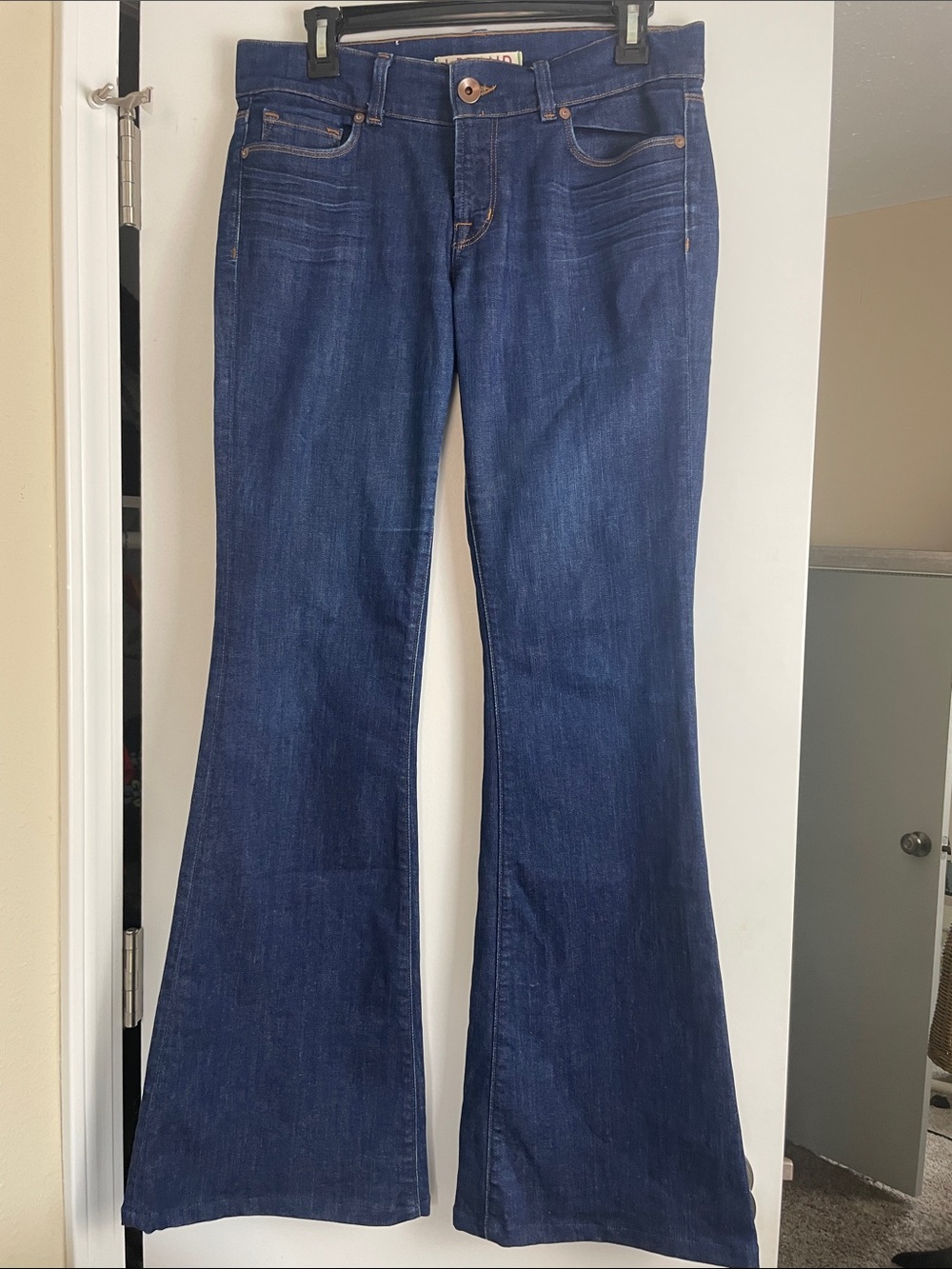 JBRAND Bell-Bottom Mid-Rise Jeans